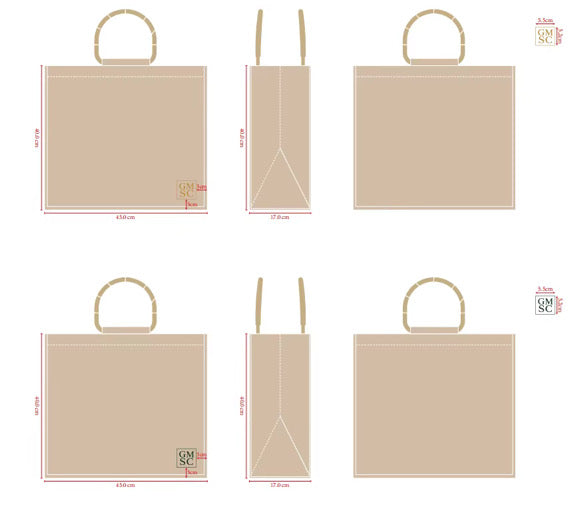 Jute Bag with Bamboo Handle